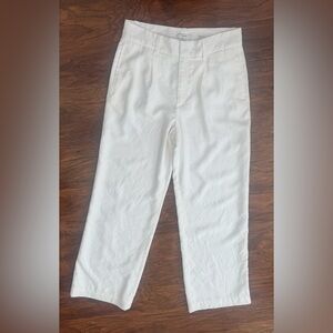 Vince Wide Leg Pants White Viscose Blend Career Luxe Summer Size 10 *READ*
